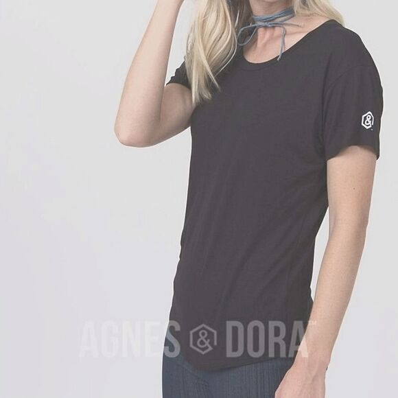 NWT Agnes & Dora Melrose Hi-Lo Top Charcoal - Picture 4 of 4